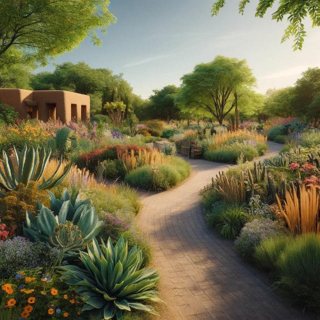 Santa Fe Botanical Garden - Photo by DALL·E