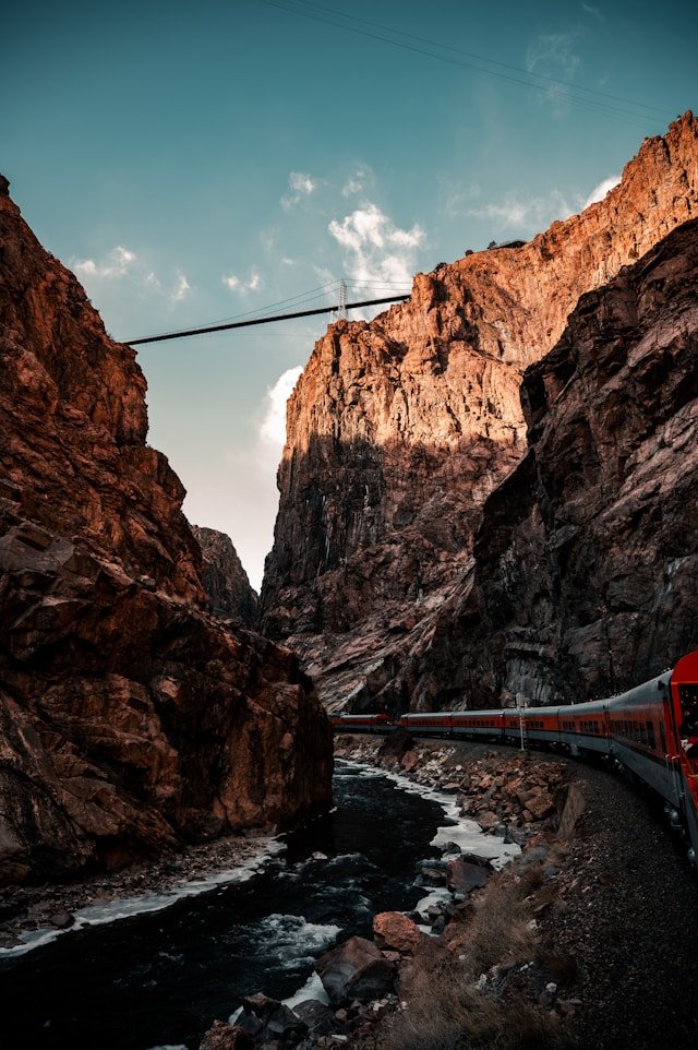 Royal Gorge Bridge and Rail line - Photo by Colin Lloyd