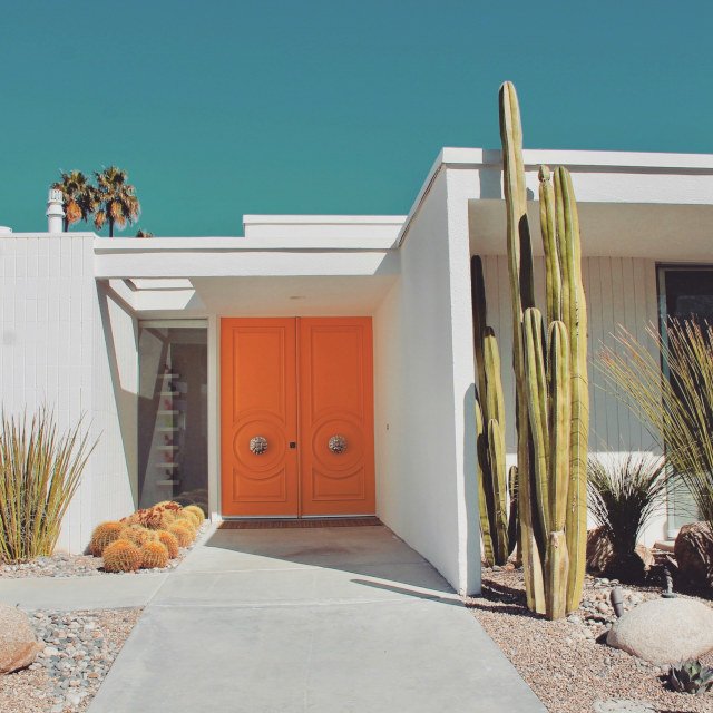 Front door in Palm Springs, CA, USA - Photo by Don Stouder