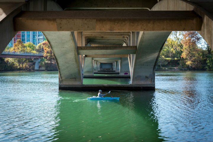 Kayaking on Lady Bird Lake - Photo by Trac Vu